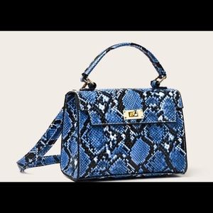 Blue Snakeskin Bag